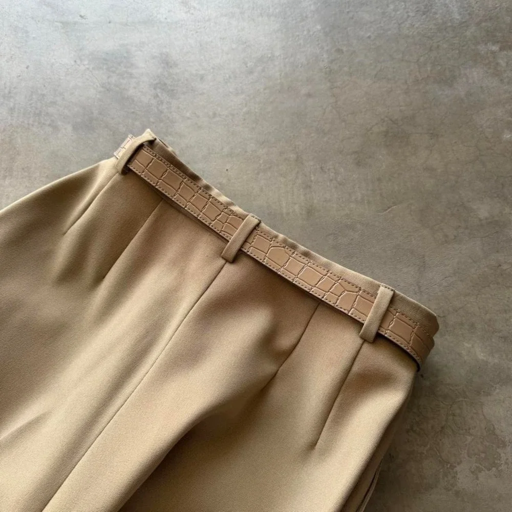Vintage 80's Mocha Brown skinny dress leather snake skin gold belt western